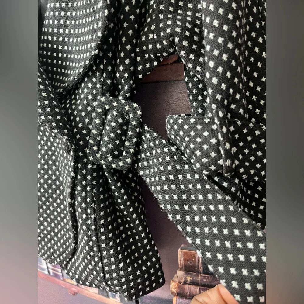 Y2K Forever 21 Black Polka Dot Blazer Size Large - Picture 5 of 15